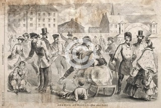 Skating at Boston, 1859. Creator: Winslow Homer (American, 1836-1910).
