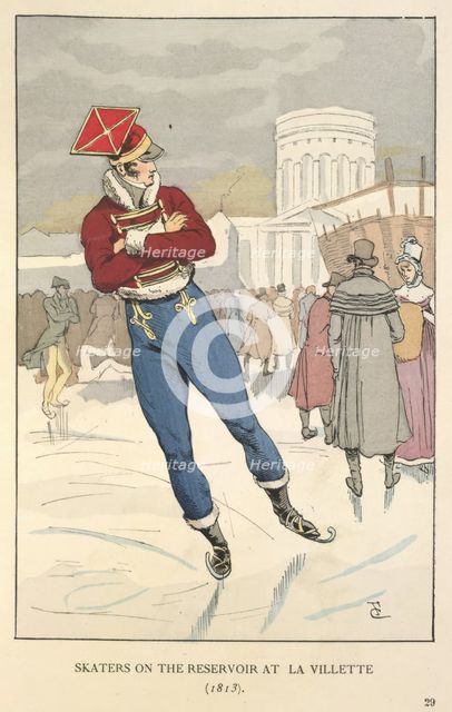 Skating at La Villete, 1898.  Creator: Unknown.