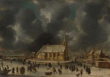 Skating at Sloten, near Amsterdam. Creator: Jan Abrahamsz Beerstraten