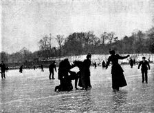 Skating in London: Highgate Ponds, 1895. Creator: Russell & Sons