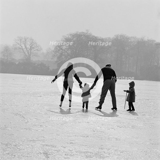 Skating in Richmond Park, London, 1962-1964. Artist: John Gay