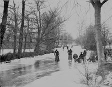 Skating near Abingdon, Oxfordshire, 1895. Artist: Henry Taunt