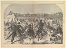 Skating on the Ladies Skating Pond in Central Park, New York (Harper's Weekly..., January 28, 1860. Creator: Unknown