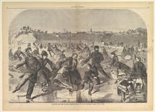 Skating on the Ladies Skating Pond in Central Park, New York (Harper's Weekly..., January 28, 1860. Creator: Unknown