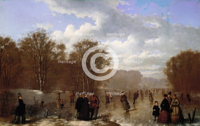 Skating on the Wissahickon, 1875. Creator: Johan Mengels Culverhouse.
