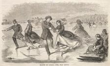 Skating on Jamaica Pond, near Boston, 1859. Creator: Winslow Homer (American, 1836-1910)