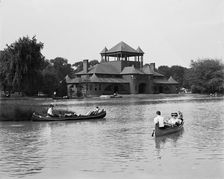 Skating pavilion and canal, Belle Isle [Park], Detroit, Mich., c.between 1900 and 1910. Creator: Unknown