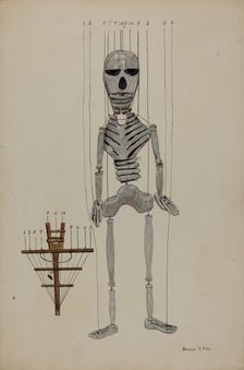 Skeleton Marionette, c. 1936. Creator: George File