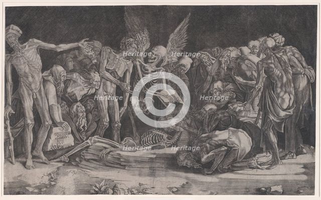 Skeletons, dated 1518. Creator: Agostino Veneziano.