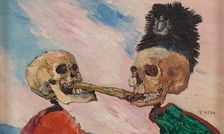 Skeletons Fighting over a Pickled Herring, 1891. Creator: Ensor, James (1860-1949)