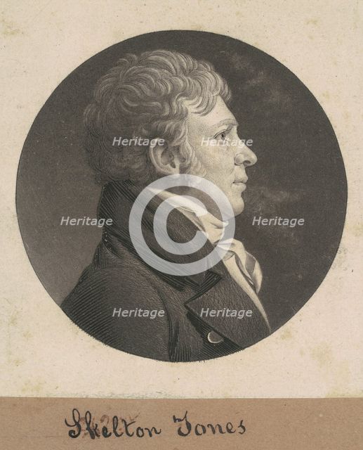 Skelton Jones, 1808. Creator: Charles Balthazar Julien Févret de Saint-Mémin.