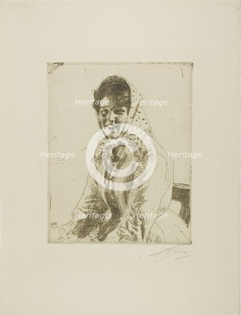 Skerikulla (A Skeri Girl), 1912. Creator: Anders Leonard Zorn.