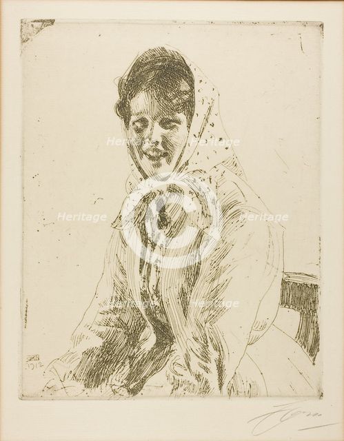 Skerikulla (A Skeri Girl), 1912. Creator: Anders Leonard Zorn.