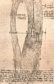 Sketch map of the Loire at Amboise, France, c1472-c1519 (1883). Artist: Leonardo da Vinci