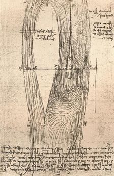 Sketch map of the Loire at Amboise, France, c1472-c1519 (1883). Artist: Leonardo da Vinci