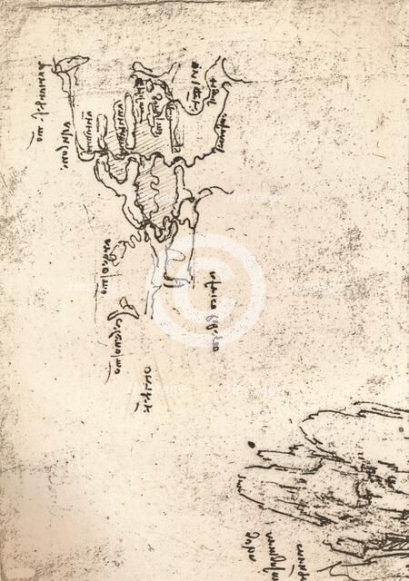 Sketch map of Armenia, c1472-c1519 (1883). Artist: Leonardo da Vinci.