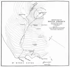 Sketch Map of Mount Erebus showing routes of ascent c1912, (1913)