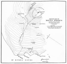 Sketch Map of Mount Erebus showing routes of ascent c1912, (1913)
