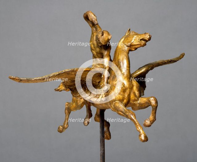 Sketch model of Perseus and Pegasus for the painting 'Perseus and Andromeda', c1890. Creator: Frederic Leighton.