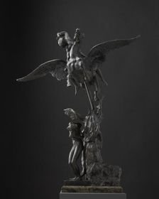 Sketch model of Perseus, Pegasus and Andromeda for Perseus and Andromeda c1896. Creator: Frederic Leighton