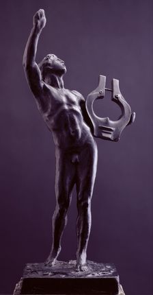 Sketch model for figure holding a lyre in The Daphnephoria c1896. Creator: Frederic Leighton