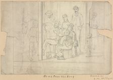 Sketch - News from the Army. Creator: Archibald Willard (American, 1836-1918)