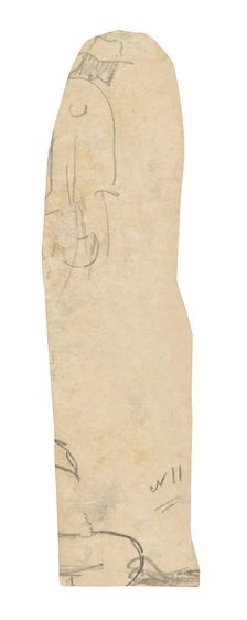 Sketch of Man with a Hat and Fragment of Woman’s Shoulder, 1891/93. Creator: Paul Gauguin