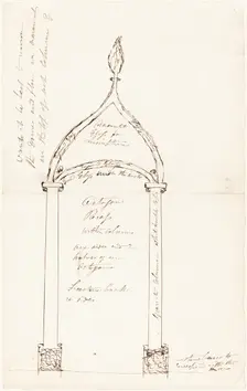 Sketch of Octagon Recess with Columns. Creator: George Cruikshank