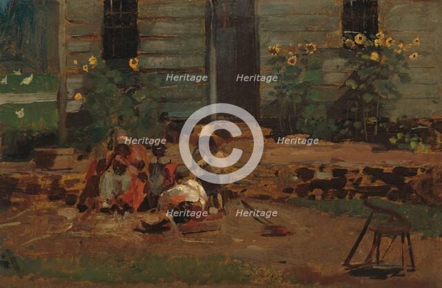 Sketch of a Cottage Yard, c. 1876. Creator: Winslow Homer.