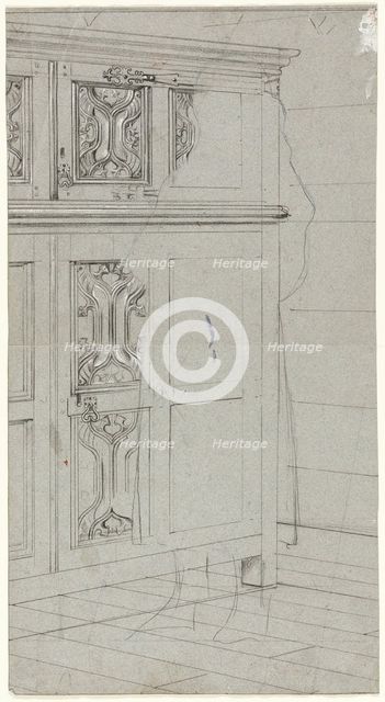 Sketch of a Cabinet, n.d. Creator: Henry Stacy Marks.