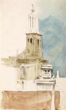 Sketch of a Church, c1840s. Creator: David Cox the Elder