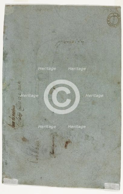 Sketch of a Child's Head (verso), c. 1586. Creator: Carletto Caliari (Italian, 1570-1596).