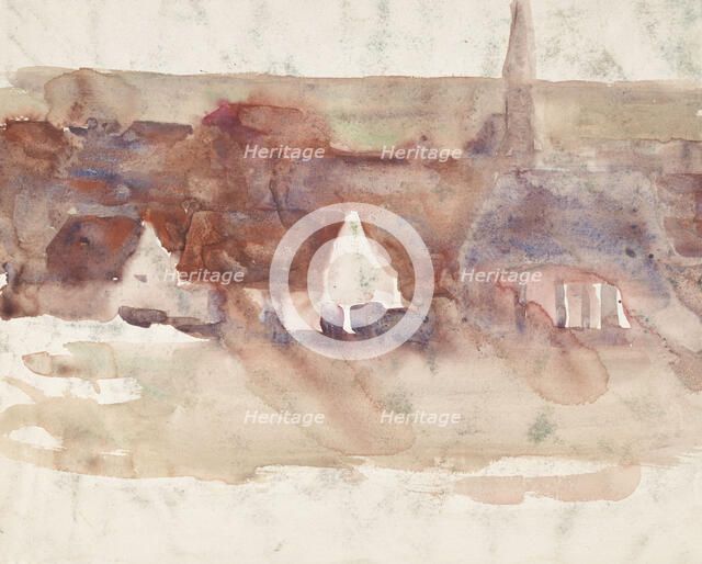 Sketch of a cityscape, 1870-1935. Creator: Max Liebermann.