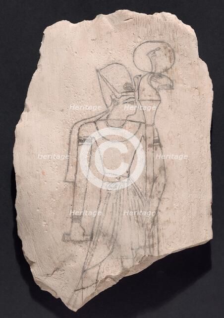 Sketch of a King, Egypt, New Kingdom, Dynasty 19-20 (about 1295-1069 BCE). Creator: Unknown.