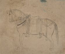 Sketch of a Horse, late 18th century. Creator: Unknown