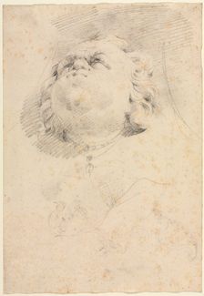 Sketch of a Heads after Giambologna's Neptune Fountain, c. 1654. Creator: Christophe Veyrier (French, 1637-1689), attributed to ; Pierre Puget (French, 1620-1694), attributed to