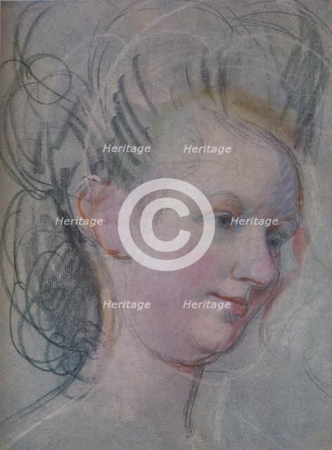 'Sketch of a Lady's Head', c1791. Artist: John Russell.