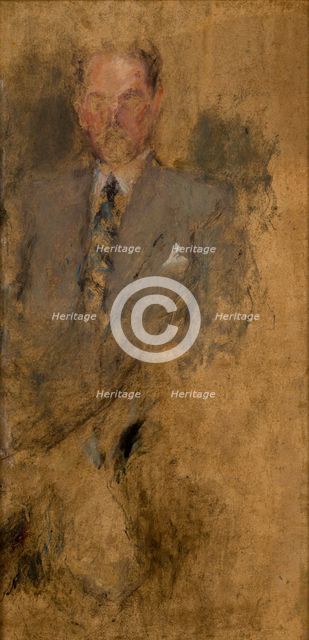 Sketch of a Male Figure, c1932. Creator: Olga Boznanska.
