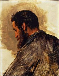 Sketch of a Man's Head (James Black), 1881. Creator: James Clarke Hook