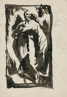 Sketch of a standing man, 1940-1944. Creator: Ján Novák
