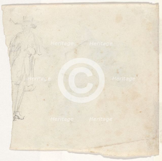 Sketch of a Standing Man [verso], 1827. Creator: William Sidney Mount.