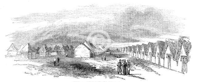 Sketch of a portion of the camp at St. Omer, 1854. Creator: Unknown.