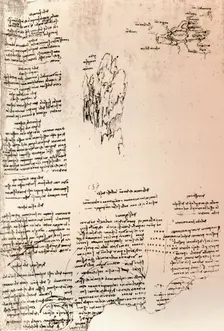 Sketch of a peak in Armenia, and a sketch map of Armenia, c1472-c1519 (1883). Artist: Leonardo da Vinci