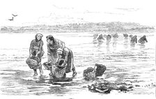Sketch of a picture in the Royal Academy Exhibition: Mussel Gatherers, Colin Hunter, 1881. Creator: Unknown