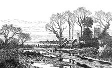 Sketch of a picture in the Royal Academy Exhibition: February Fill Dyke, B. W. Leader, 1881. Creator: Unknown