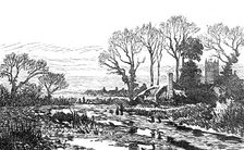 Sketch of a picture in the Royal Academy Exhibition: February Fill Dyke, B. W. Leader, 1881. Creator: Unknown