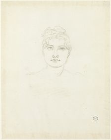 Sketch of a Woman's Head, c. 1810. Creator: Jacques-Louis David