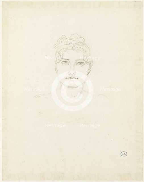 Sketch of a Woman's Head, c. 1810. Creator: Jacques-Louis David.