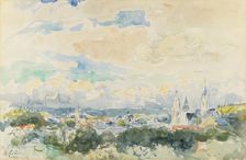 Sketch of a Village, late 19th-early 20th century. Creator: Albert Lebourg