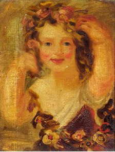 Sketch of a Young Girl (probably Miss Hobbs), c1840s. Creator: John Phillip